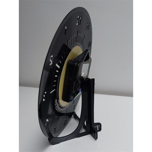 Vinyl Party Around the Clock Vinylplaat bureauklok zwart label Vinyl Party Around the Clock Vinylplaat bureauklok zwart label