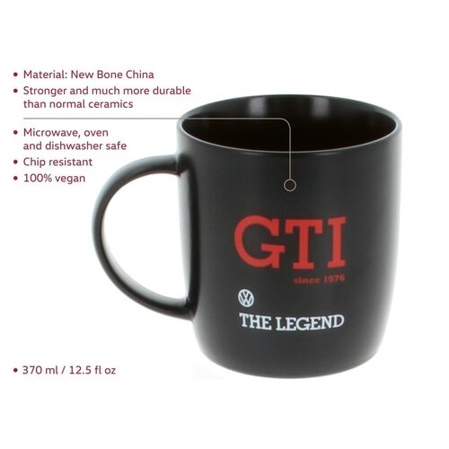 Volkswagen Koffiemok Volkswagen GTI The Legend Since 1976 370ml