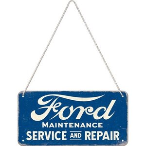 Ford Ford Service & Repair metalen hangbord 10x20 cm Ford Ford Service & Repair metalen hangbord 10x20 cm