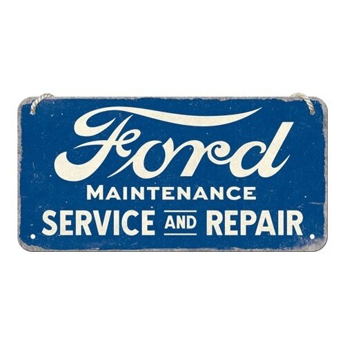 Ford Ford Service & Repair metalen hangend bordje 10x20 cm Ford Ford Service & Repair metalen hangend bordje 10x20 cm
