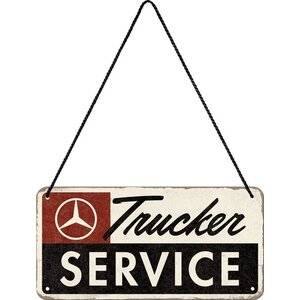 Mercedes Mercedes Daimler metalen hangbord 10x20 cm Mercedes Mercedes Daimler metalen hangbord 10x20 cm