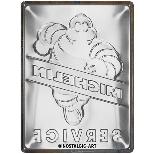 Michelin Service metalen wandbord in reliëf 30 x 40 cm