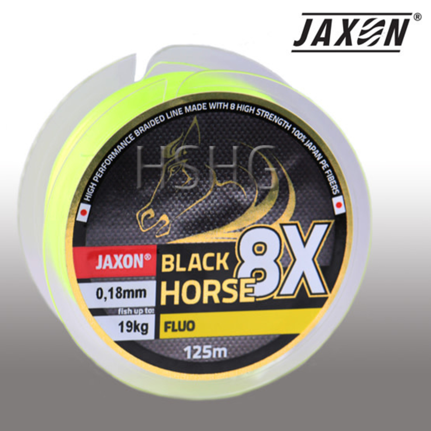 Jaxon Jaxon Black Horse Fluo 8X Gevlochten lijn