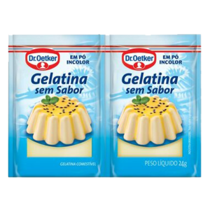 DrOetker Gelatina sem sabor em Pó Incolor - Dr Oetker 24g