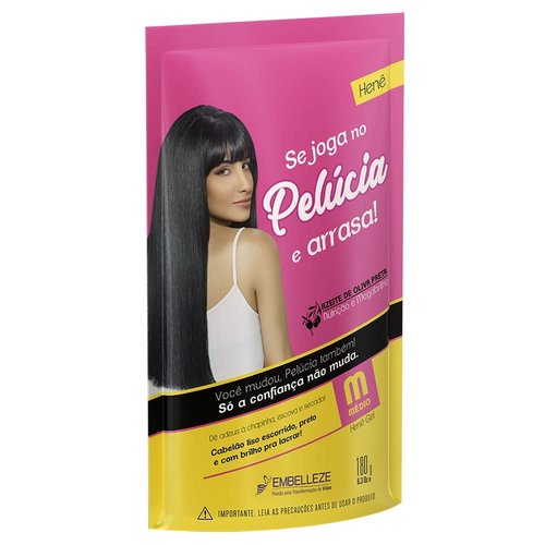 Embelleze Alisante com Colorção Hene Pelúcia Gel Pouch Médio 180g Embelleze Alisante com Colorção Hene Pelúcia Gel Pouch Médio 180g