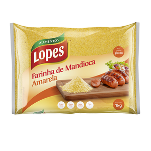 Lopes Farinha de Mandioca Amarela Fina Lopes 1kg