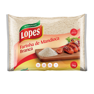 Lopes White Cassava Flour Medium 1kg - Lopes