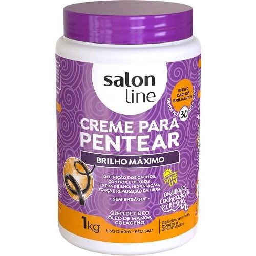 Salon Line Creme Pentear Brilho Maximo Salon Line 1000g Salon Line Creme Pentear Brilho Maximo Salon Line 1000g