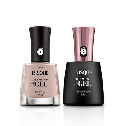 Risque Kit Esmalte Risque Diamond Gel Noz Moscada 9.5ml Risque Kit Esmalte Risque Diamond Gel Noz Moscada 9.5ml