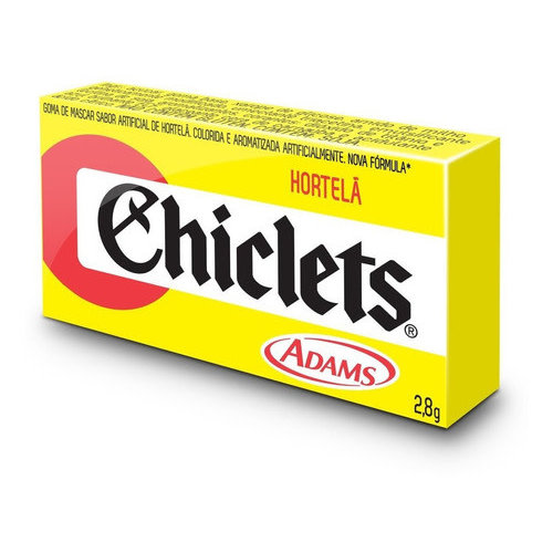 Adams Chiclete sabor Hortela 2.8g - Adams Adams Chiclete sabor Hortela 2.8g - Adams