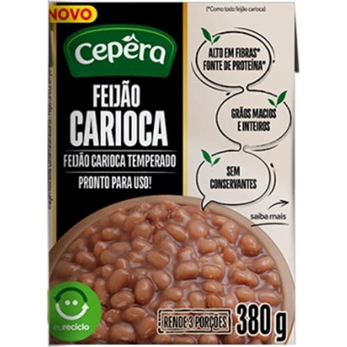 Cepera Feijao Carioca Precozido Cepêra 380g Cepera Feijao Carioca Precozido Cepêra 380g