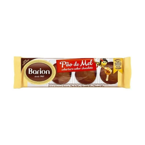 Barion Pão de Mel com Cobertura Chocolate oa leite Barion 90g Barion Pão de Mel com Cobertura Chocolate oa leite Barion 90g