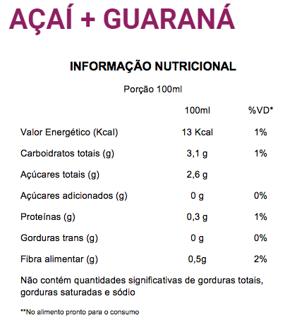 Açaí Guarana Sorbet 200g 