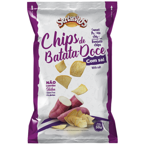 Sertanitos Chips Batata Doce com Sal - Sertanitos 50g Sertanitos Chips Batata Doce com Sal - Sertanitos 50g