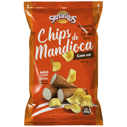 Sertanitos Mandioca Chips com Sal - Sertanitos 50g Sertanitos Mandioca Chips com Sal - Sertanitos 50g