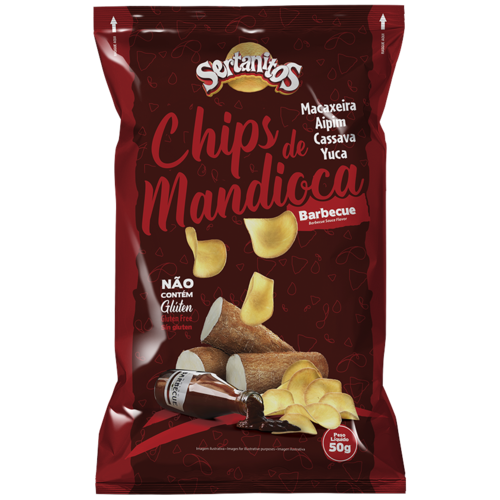 Sertanitos Mandioca Chips sabor Barbecue - Sertanitos 50g Sertanitos Mandioca Chips sabor Barbecue - Sertanitos 50g