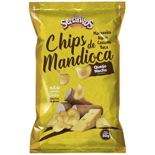 Sertanitos Mandioca Chips sabor Queijo Nacho - Sertanitos 50g Sertanitos Mandioca Chips sabor Queijo Nacho - Sertanitos 50g