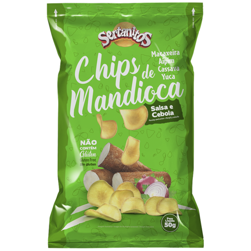 Sertanitos Mandioca Chips sabor Salsa Cebola - Sertanitos 50g Sertanitos Mandioca Chips sabor Salsa Cebola - Sertanitos 50g