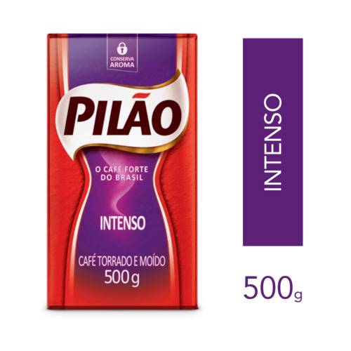 Pilao Cafe Torrada Moido a vacou Intenso Pilao 500g