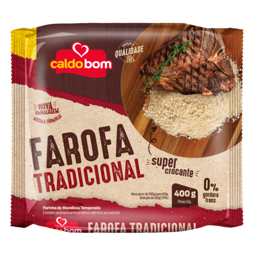 Caldo Bom Geroosterd en Gekruide Cassave meel  Caldo Bom 400g