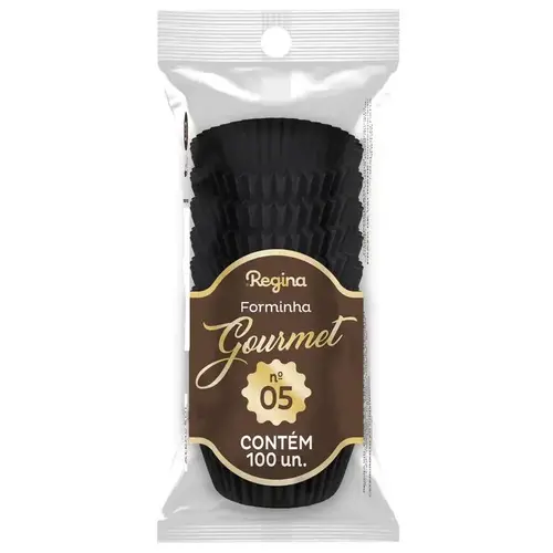 Regina Forminha Gourmet Papel N5/100 Cor PRETA Regina Forminha Gourmet Papel N5/100 Cor PRETA