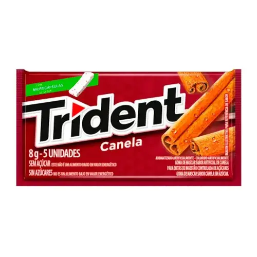 Adams Chiclete Trident sabor Canela 8g Adams Chiclete Trident sabor Canela 8g