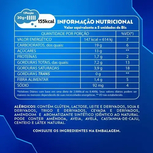 Lacta Chocolate Wafer Lacta Bis Oreo 100,8g Lacta Chocolate Wafer Lacta Bis Oreo 100,8g