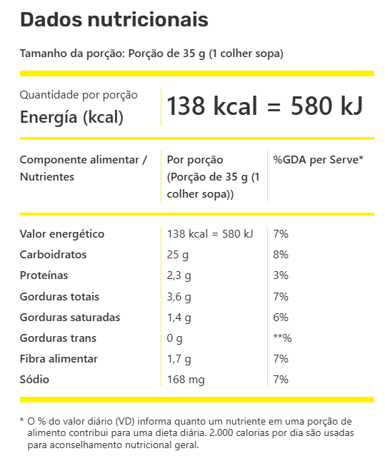 Farofa de Milho Yoki