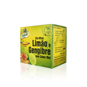 Barao Chá MISTO LIMÃO E GENGIBRE com SABOR MEL BARÃO 13g