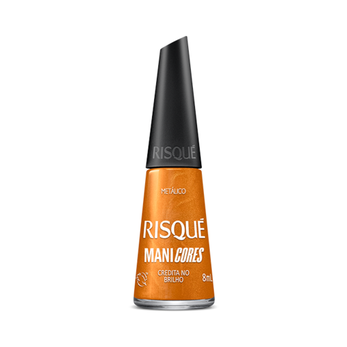 Risque Esmalte Risque Metalico Manicores Credita no Brilho 8ml Risque Esmalte Risque Metalico Manicores Credita no Brilho 8ml