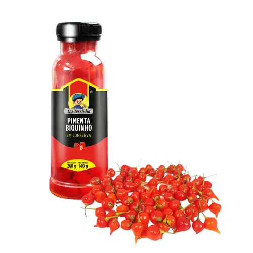 Da Terrinha Da Terrinha Biquinho coctail Pepers 260g Da Terrinha Da Terrinha Biquinho coctail Pepers 260g
