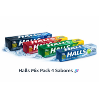 Halls Mix Pack 4 Sabores 112g – Pastilhas de Mentol