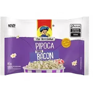Da Terrinha Pipoca micro-ondas Bacon 100g Da Terrinha Da Terrinha Pipoca micro-ondas Bacon 100g Da Terrinha