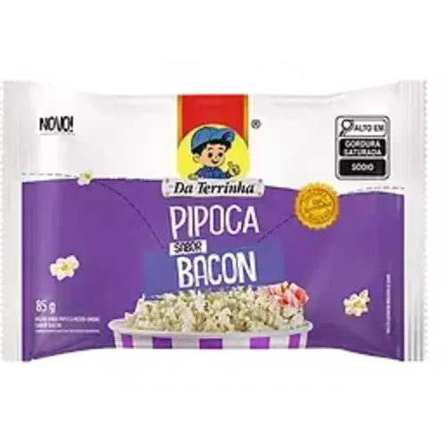Da Terrinha Pipoca micro-ondas Bacon 100g Da Terrinha Da Terrinha Pipoca micro-ondas Bacon 100g Da Terrinha