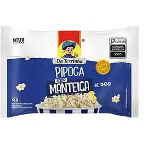 Da Terrinha Pipoca micro-ondas Manteiga de cinema 100g Da Terrinha Da Terrinha Pipoca micro-ondas Manteiga de cinema 100g Da Terrinha