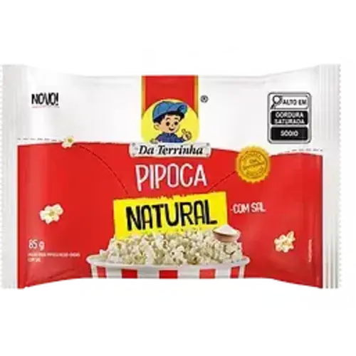 Da Terrinha Pipoca de Micro-ondas Natural com Sal 100g Da Terrinha Da Terrinha Pipoca de Micro-ondas Natural com Sal 100g Da Terrinha