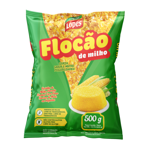 Lopes Flocão Corn Flakes Lopes 500g Lopes Flocão Corn Flakes Lopes 500g