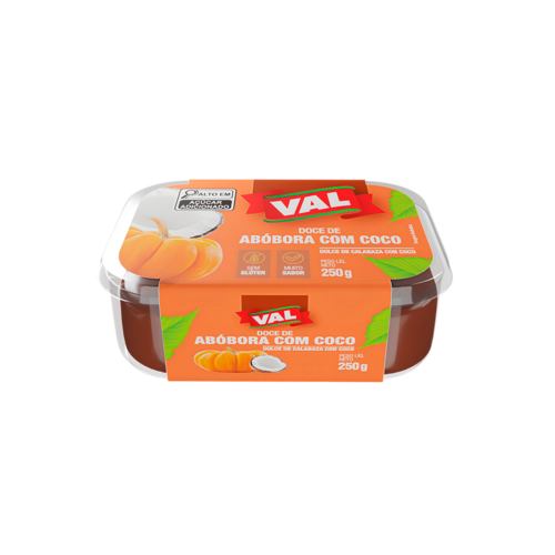 ValAlimentos Doce de Abóbora com Coco Pote Gourmet Val Alimentos 250g – Doce Brasileiro Tradicional ValAlimentos Doce de Abóbora com Coco Pote Gourmet Val Alimentos 250g – Doce Brasileiro Tradicional