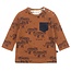 Feetje-baby Longsleeve AOP Bruin - Smile & Roar