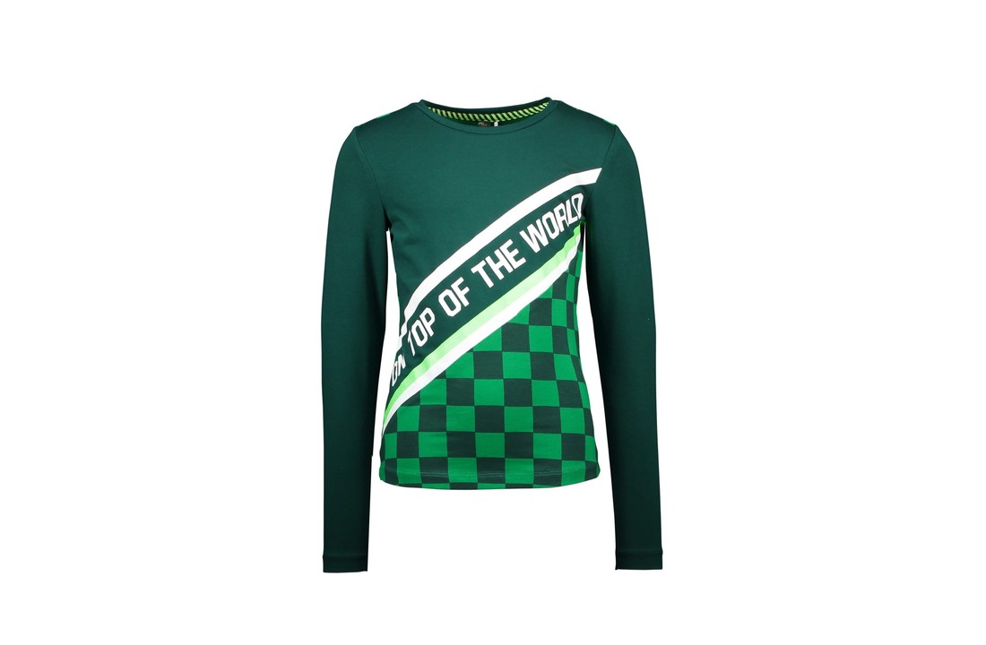 T-shirt panel Botanical green