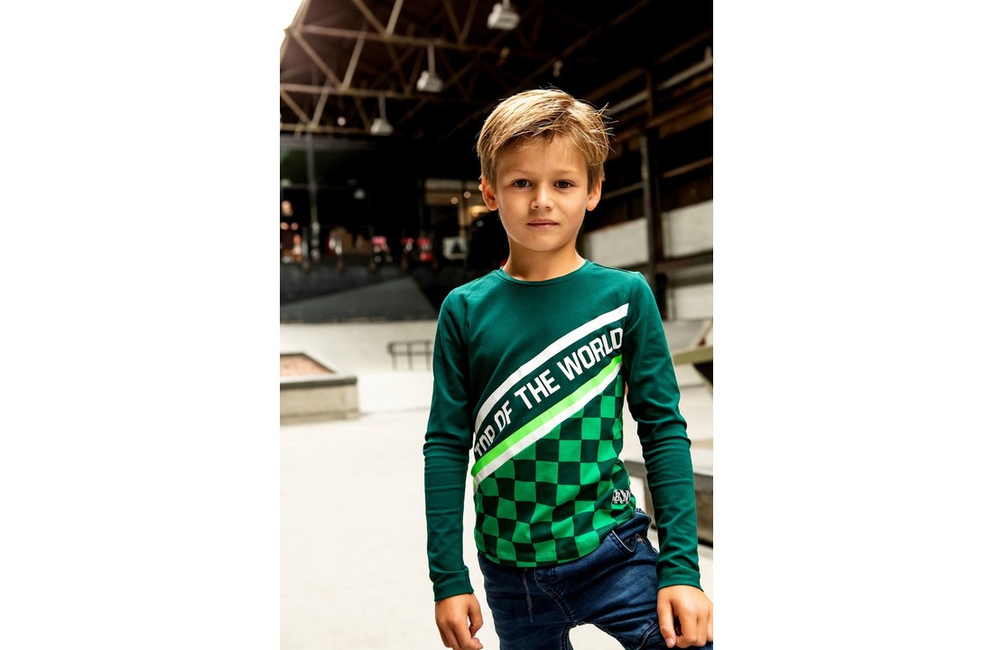 T-shirt panel Botanical green