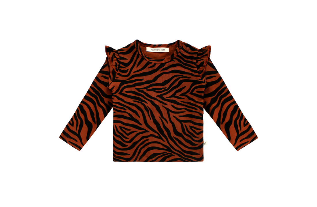 Shirt zebra ruffle