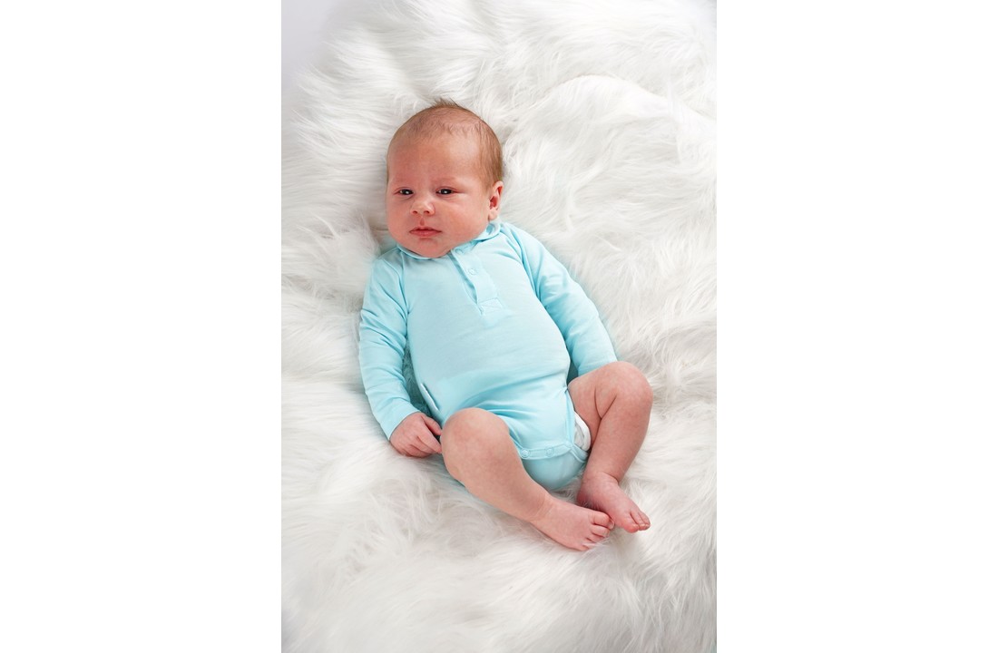 Polo Romper Frogs&Dogs Light Blue