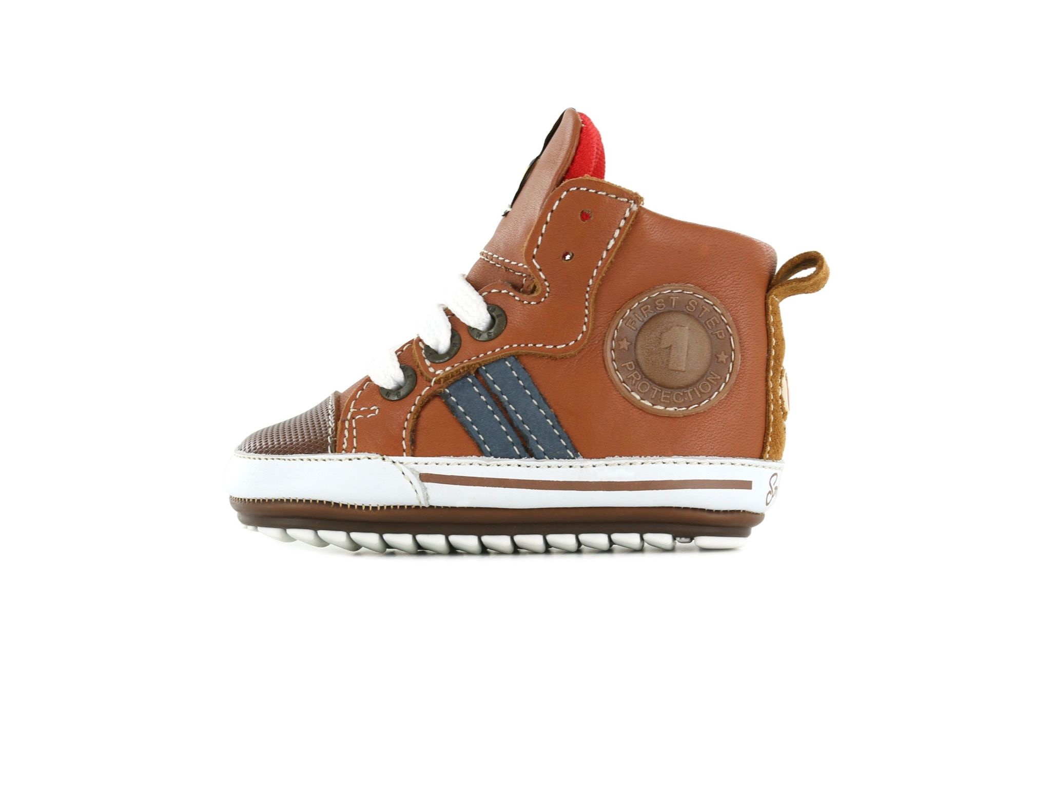 Cognac leren sneakers - Heren | MANFIELD