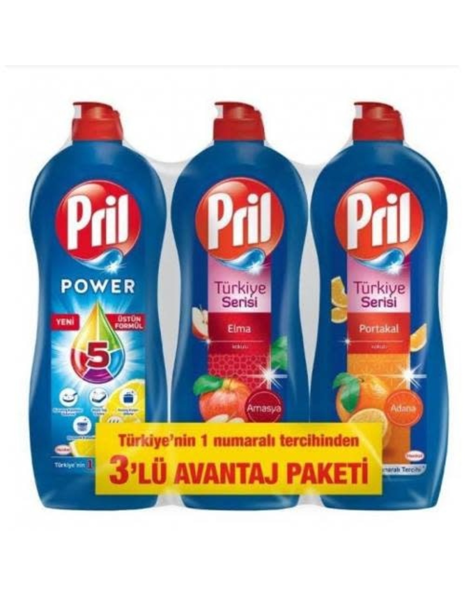 PRİL  6x 675 X 3 BULAŞIK DETERJANI (LİMON+ELMA+PORTAKAL)