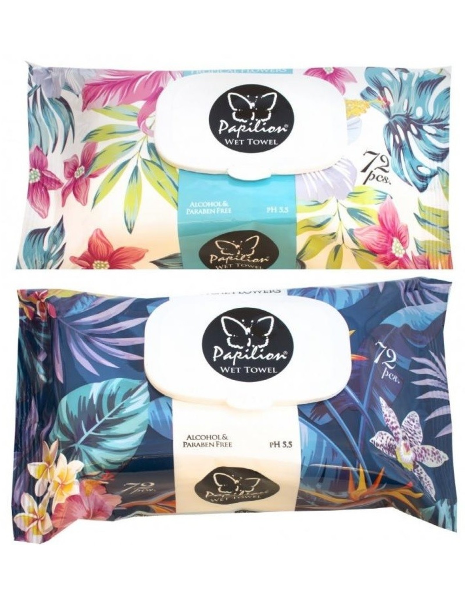 papilion PAPILION ISLAK MENDIL TROPIC FLOWERS 72 STUK