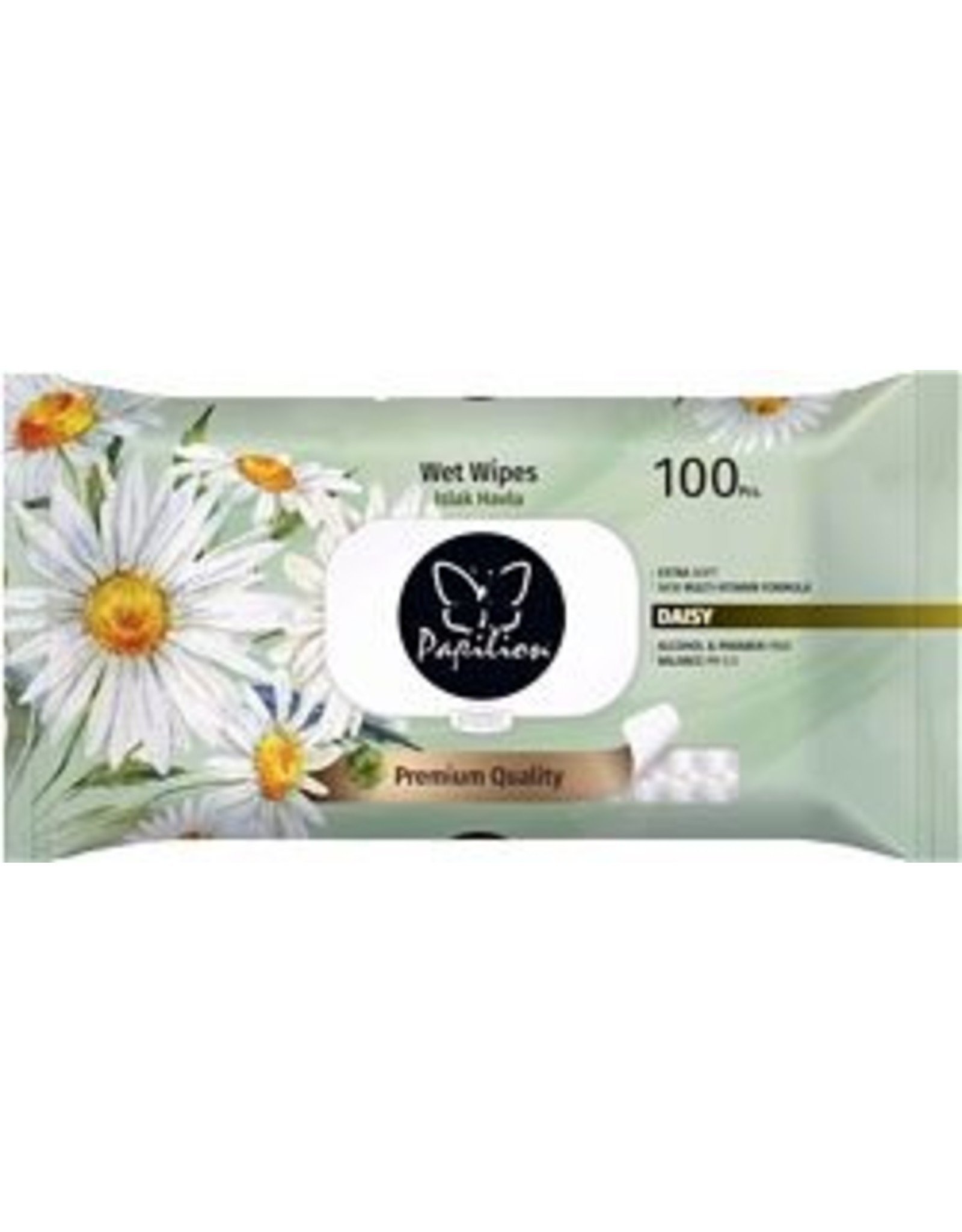 papilion papilion wet wipes papatya islak mendil 100