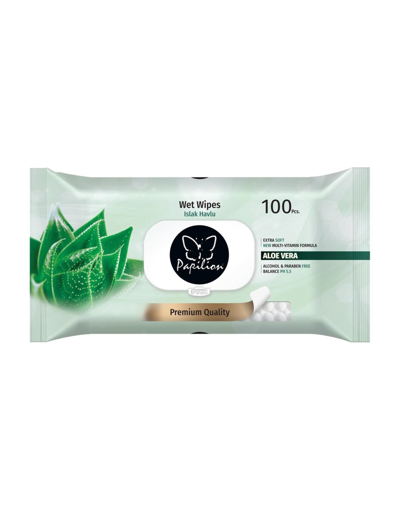 papilion PAPILION ISLAK MENDIL ALOE VERA 100 STUK