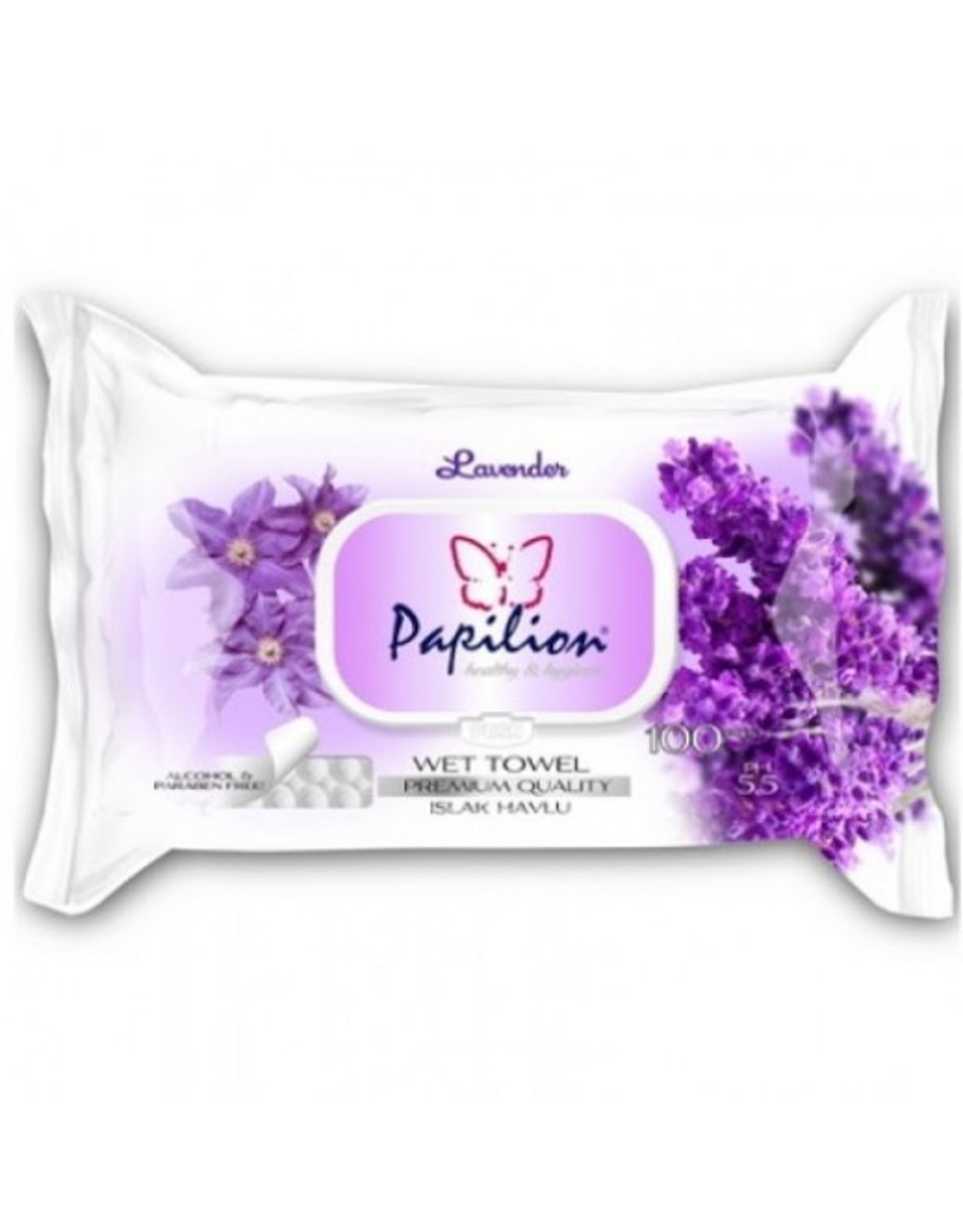 papilion PAPILION ISLAK MENDIL LAVENDER 100 STUK