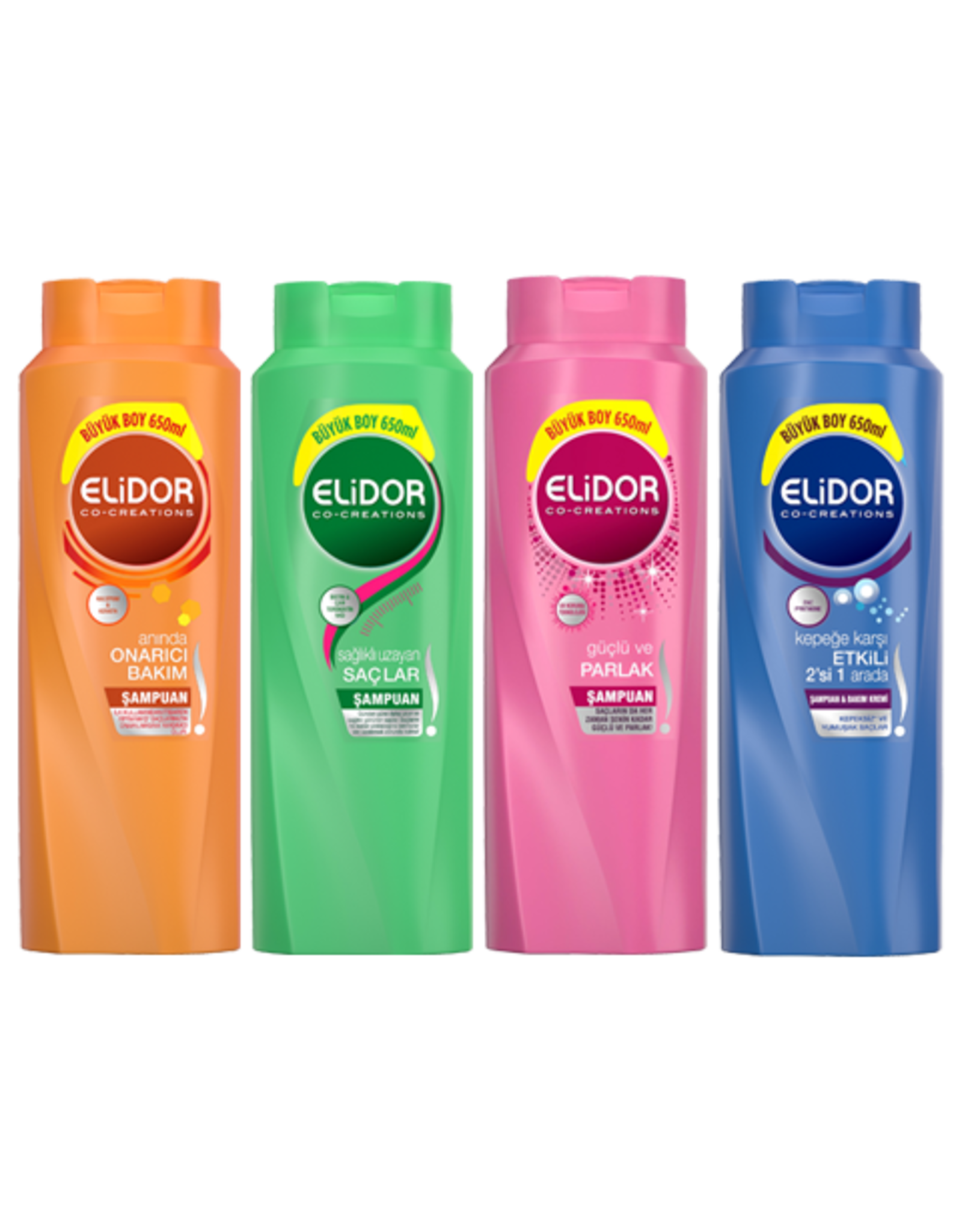 ELIDOR 6x 650mL shampoo diverse soorten